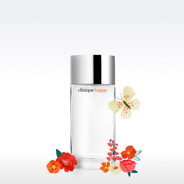 Fragrance perfume with orange flowers around 