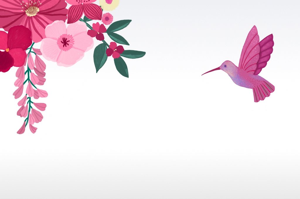 animated video with blooming pink flowers with text "To mum with love"