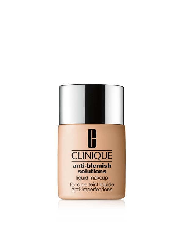 Anti-Blemish Solutions Liquid Makeup, Maquillaje anti-acné con ácido salicílico que ayuda a cubrir, disminuir y prevenir los brotes. Libre de aceite.