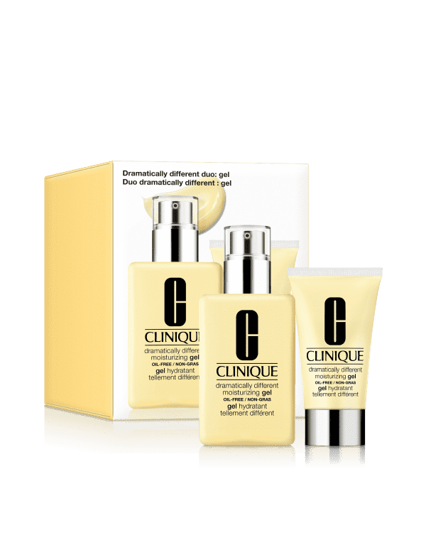 Set Dramatically Different Gel, Hidrata y fortalece tu piel con Dramatically Different Moisturizing Oil-Free Gel. Su fórmula ligera y sin aceites equilibra la piel mixta y grasa, brindando frescura y confort duradero. ¡Llévalo en su práctico tamaño de 50ml para una hidratación instantánea en cualquier momento del día!