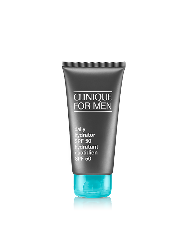 Clinique For Men Daily Hydrator SPF 50, Humectante ligera desarrollada por dermatólogos con SPF 50.