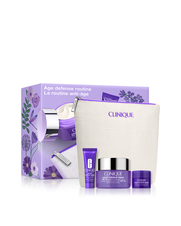 Set Smart Hidratación SPF Clinique, Los básicos de Smart para combatir líneas y arrugas mientras cuidas tu piel del sol.
